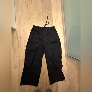 Black jaded London parachute pant